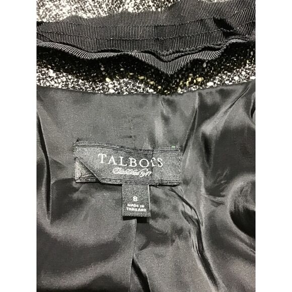 Talbots SM Black Cotton Blend Blazer with One Button Closure - Picture 6 of 7